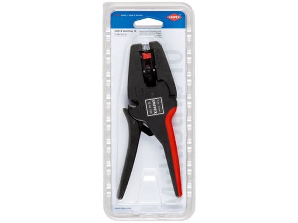 Knipex MultiStrip 10, Beskyttelses isolasjon, Sort, Rød
