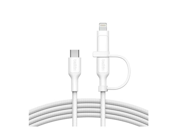 Belkin BoostCharge Pro, 1,5 m, USB C, USB C/Lightning, USB 2.0, 0,48 Gbit/s, Valkoinen