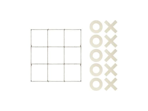 Kryss och cirkel-spel i trä