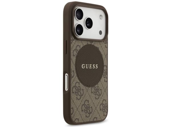Guess 4G Circle Classic-logo MagSafe-etui til iPhone 17 Pro - brun