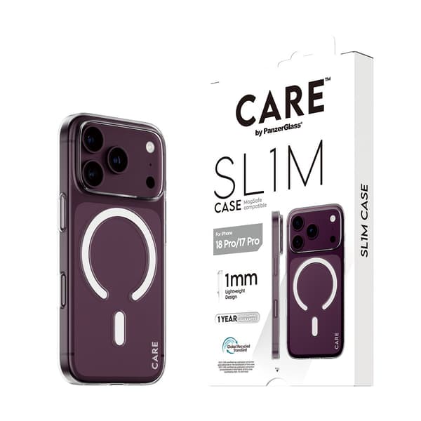 CARE by PanzerGlass SL1M Case Transparent w. MagSafe iPhone 18 Pro | 17 Pro