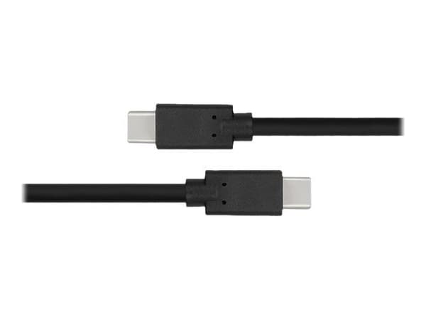 Qoltec - USB-kaapeli - USB-C (uros) - USB-C (uros) - USB 3.1 - 1,5 A - 1,4 m - musta