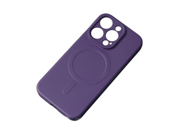 MagSafe-kompatibelt silikondeksel til iPhone 15 Pro Max - lilla