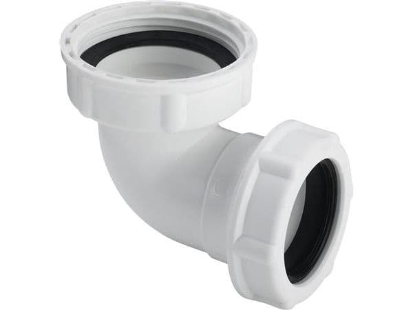 1.1/2" x 32 mm Hvid plast vinkel