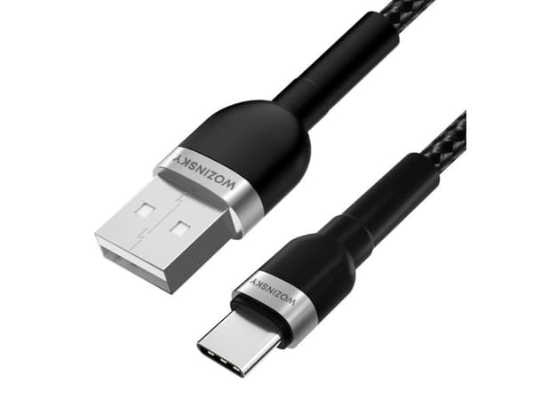 USB-kabel Wozinsky USB-A til USB-C 2 m svart (5907769308727)