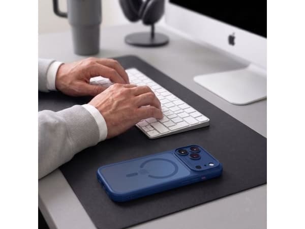 Tech-Protect MagPeak MagSafe CC Case for iPhone 18 Pro Max / 17 Pro Max - Matte Navy Blue