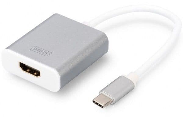 DIGITUS - Ekstern videoadapter - USB-C - HDMI - aluminium