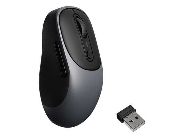 Keychron BM24, Oikeakätinen, RF Wireless + Bluetooth + USB Type-C, 2400 DPI, Harmaa