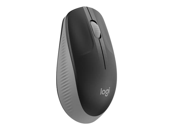 Logitech M190 - Mus - optisk - 3 knapper - trådløs - USB trådløs mottaker - mellomgrå