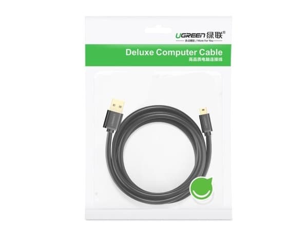 USB-kaapeli Ugreen USB-kaapeli - mini USB 480 Mbps 3 m musta (US132 10386)