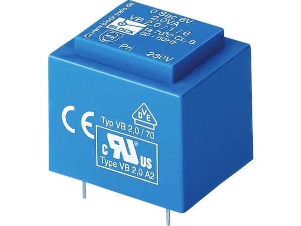 Block VB 3,2/2/6 printtransformator (230 V AC / 6 V AC) 3,20 VA