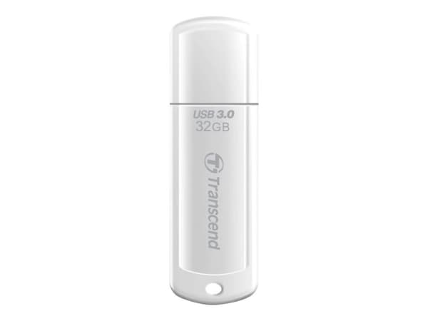 Transcend JetFlash 730 - USB-flashstasjon - 32 GB - USB 3.0 - hvit