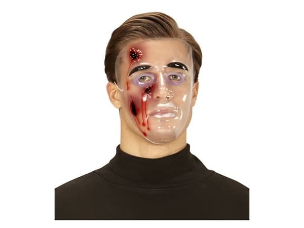 Klar maske med sår