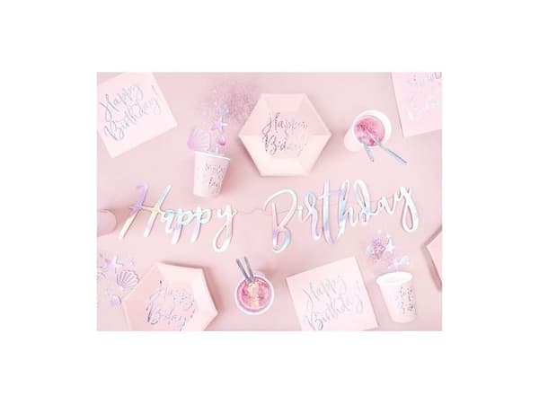 Lyserøde papkrus Happy B' day