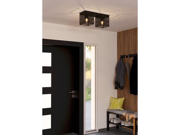 EGLO PIEDRITAS LOFT 2XE27 515X180 SORT