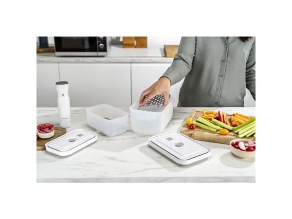 ZWILLING Fresh & Save Droppbricka Grå för Plastbehållare M/L, 2-pack