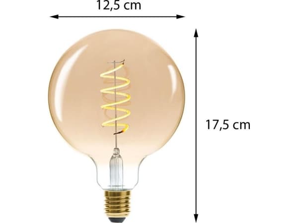 Atmosphera Amber Globe LED-pære 4W E27