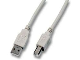 EFB Elektronik 3m, USB A - USB B, M/M, 3 m, USB A, USB B, USB 2.0, Hankjønn/hankjønn, Grå