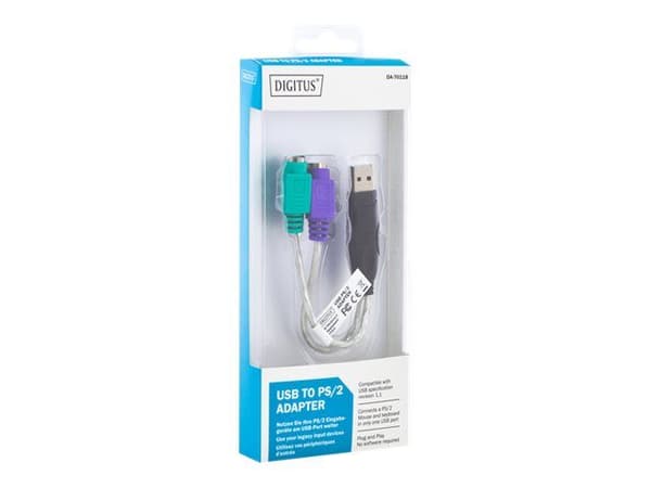 DIGITUS DA-70118 - Näppäimistö/hiiri-sovitin - USB