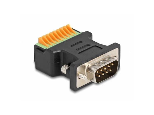 Delock D-Sub 9 hane till terminalblock adapter med tryckknapp