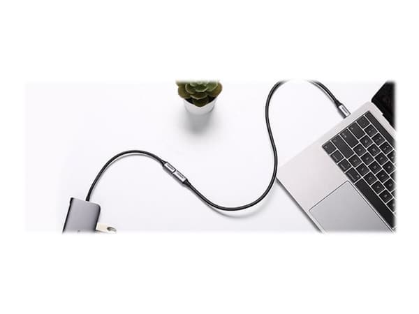 Ugreen USB-C 3.1 Extension Cable, 1 m, USB C, USB C, USB 3.2 Gen 2 (3.1 Gen 2), 10 Gbit/s, Musta, Harmaa