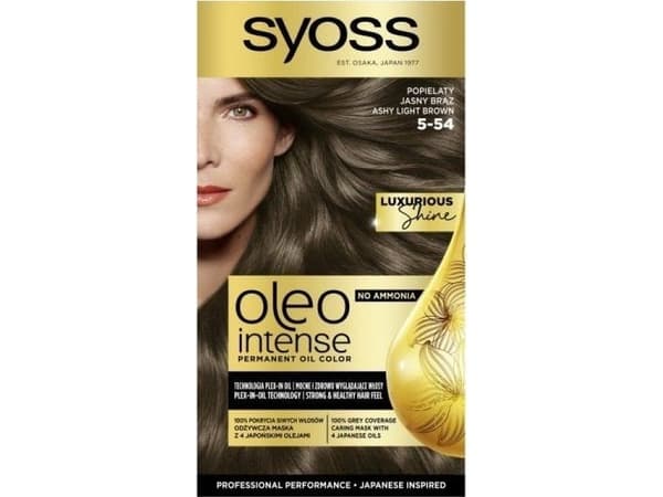 Syoss Oleo Intense permanent hårfarge med oljer 5-54 ask lys brun