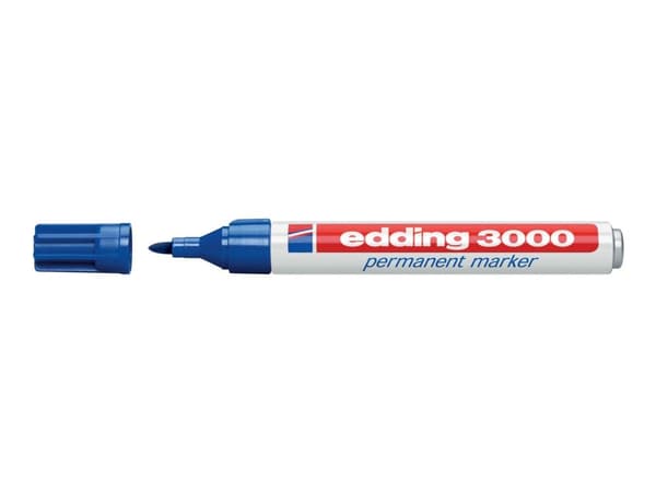 edding 3000 - Markør - permanent - blå - 1.5-3 mm