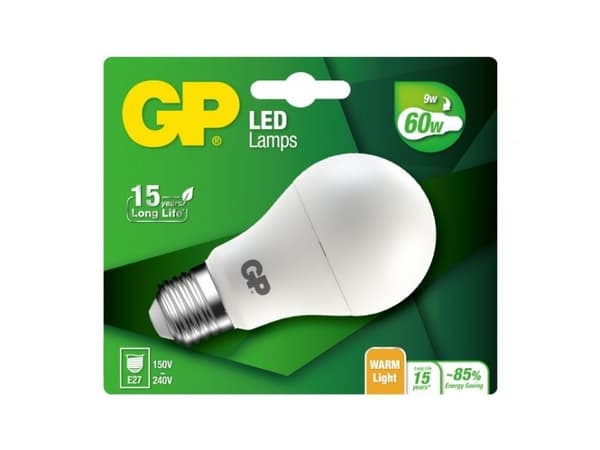 LED Pære GP Classic E27 9W-60W,1 stk