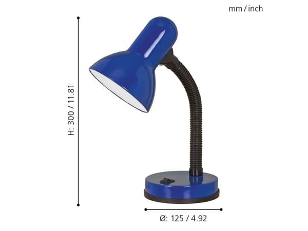 Eglo Basic - Skrivebordslampe - 1 sokkel - E27 - blå