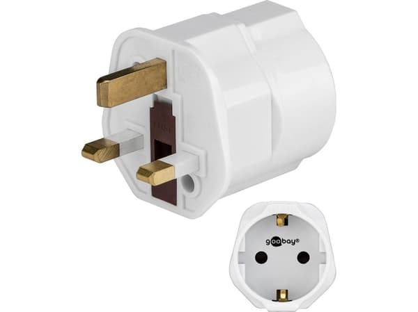 Goobay 45353, typ F, typ G (Storbritannien), 13 A, vit, CE
