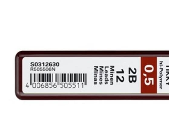 Rotring Polymeerijohdot, 2B, 0,5 mm