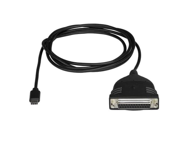 StarTech USB C to Parallel Printer Cable - DB25 Female Port for IEEE1284 Printers - Bus Powered - Printer Cable Adapter - USB to DB25 (ICUSBCPLLD25...