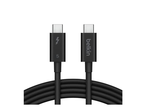 Belkin CONNECT - Thunderbolt-kabel - Thunderbolt 5 (hann) til Thunderbolt 5 (hann) - USB4 / Thunderbolt 3 / Thunderbolt 4 / Thunderbolt 5 / Display...