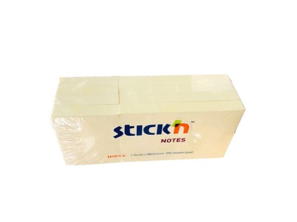 Notes, BNT Stick´n, Notes, gul, 38x50mm pakke a 12 stk