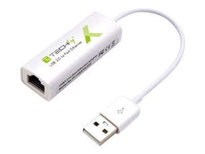 Techly IDATA ADAP-USB2TY2, Langallinen, USB, Ethernet, 100 Mbit/s, Valkoinen