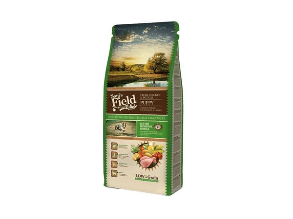 Sam's Field Junior Large kyckling & potatis torrfoder till hundar 13 kg