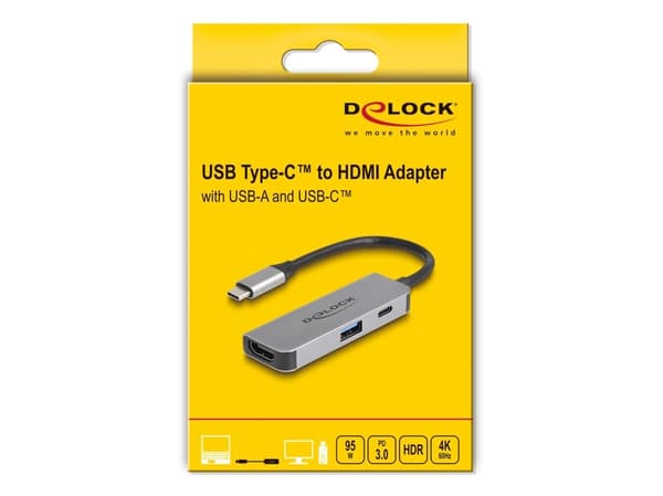 Delock - Dockningsstation - USB-C / Thunderbolt 3 / Thunderbolt 4 - HDMI