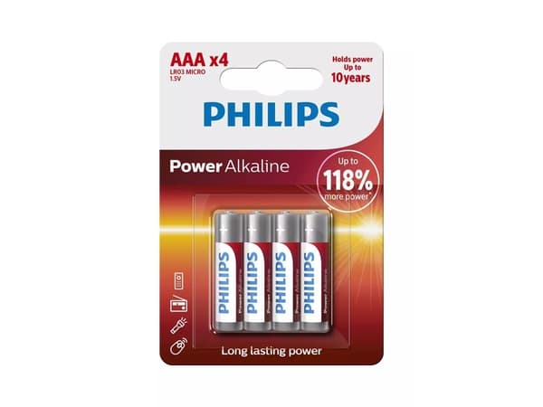 Philips Power Life AAA-batterier - 4-pak