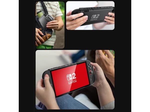 Supcase Crystal-skal för Nintendo Switch 2 - transparent svart