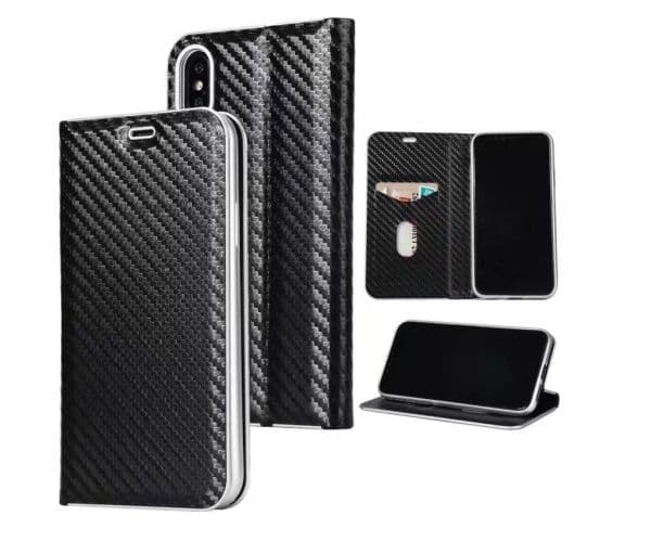 Carbon flip-omslag iPhone X / XS
