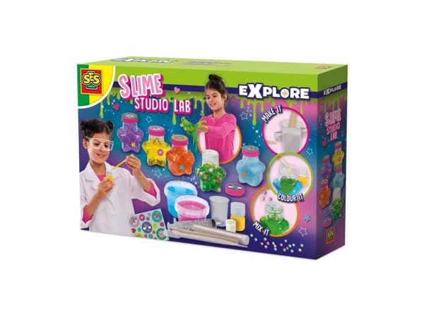 SES Creative Explore Slime Studio Lab, Slim, Kjemi, 5 år, Flerfarget