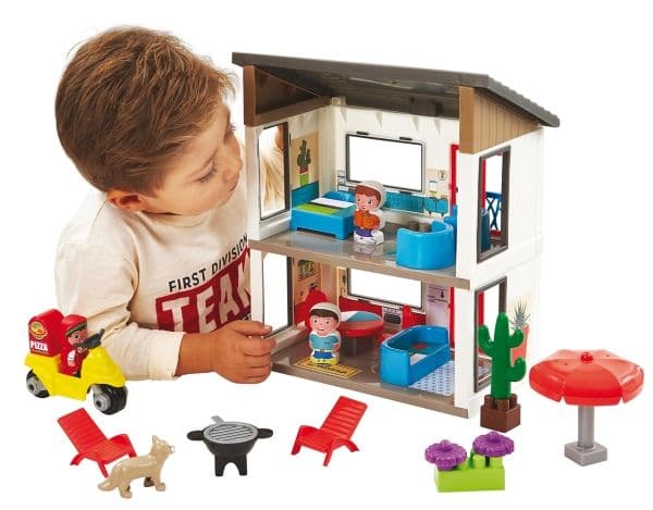 ECOIFFIER modernt hus m/56 delar & figurer