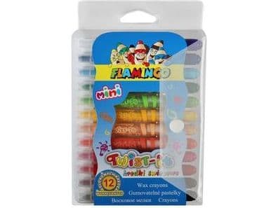 Flamingo Crayons 12 colors Twist-it (WIKR-974468)