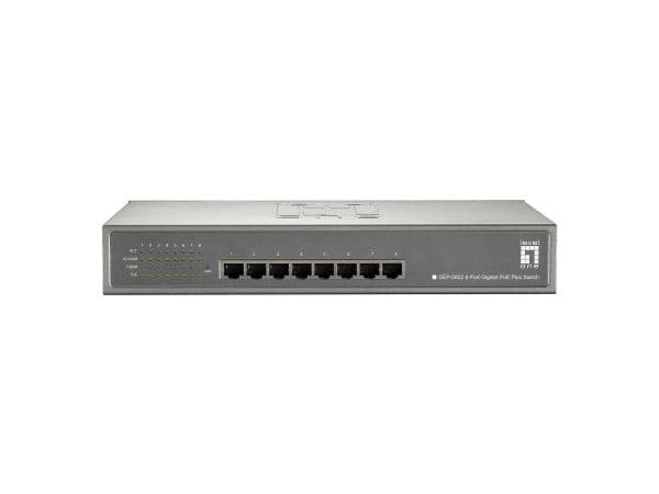 8-portars Gigabit PoE+ switch