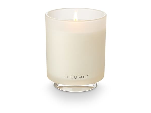 ILLUME Driftwood Box Glass Candle, Hvid,