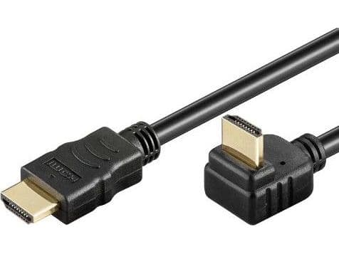 PremiumCord HDMI+Ethernet-kabel, guldfarben, 270°, 2 m