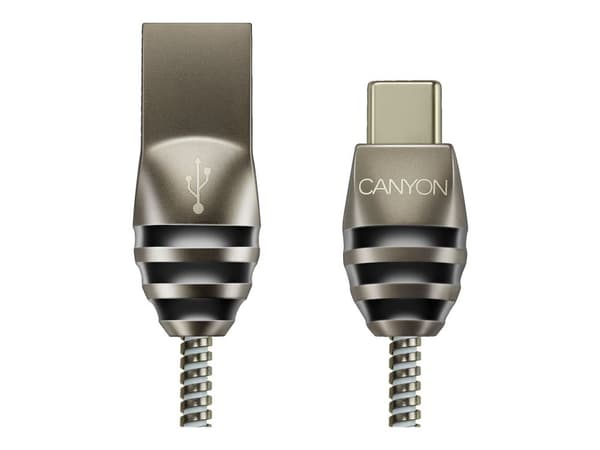 Canyon CNS-USBM5DG, 1 m, USB A, Micro-USB A, USB 2.0, Sort, Grå