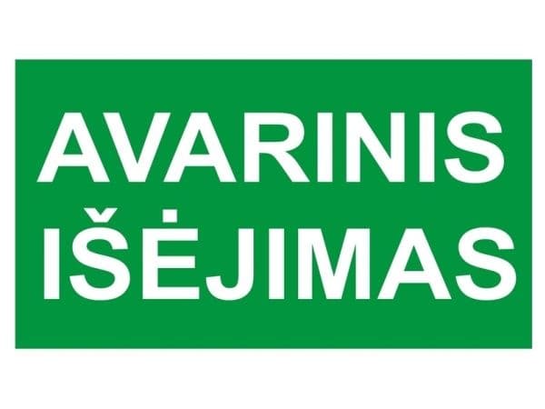 Ikke spesifisert_V Sticker Emergency Exit 130X230mm
