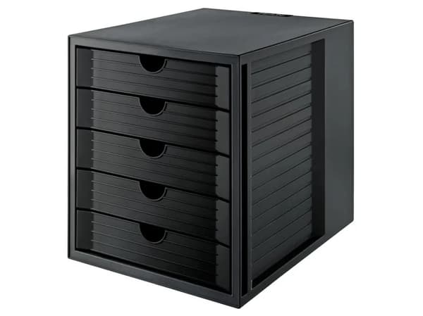 Skuffesystem HAN A4 Systembox sort med 5 skufferia