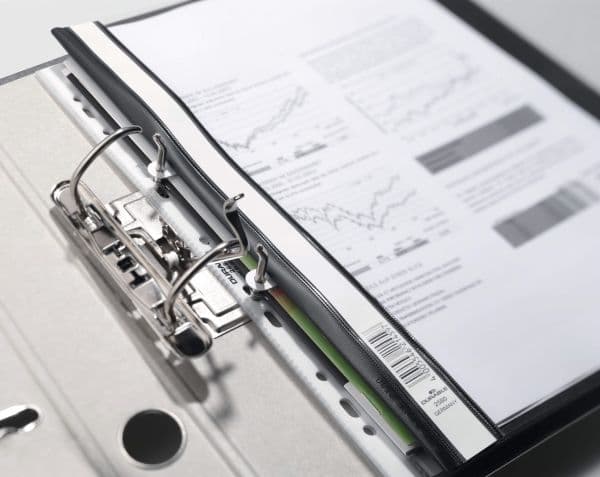 Durable Clear View Folder, Punainen, PVC-muovi, A4